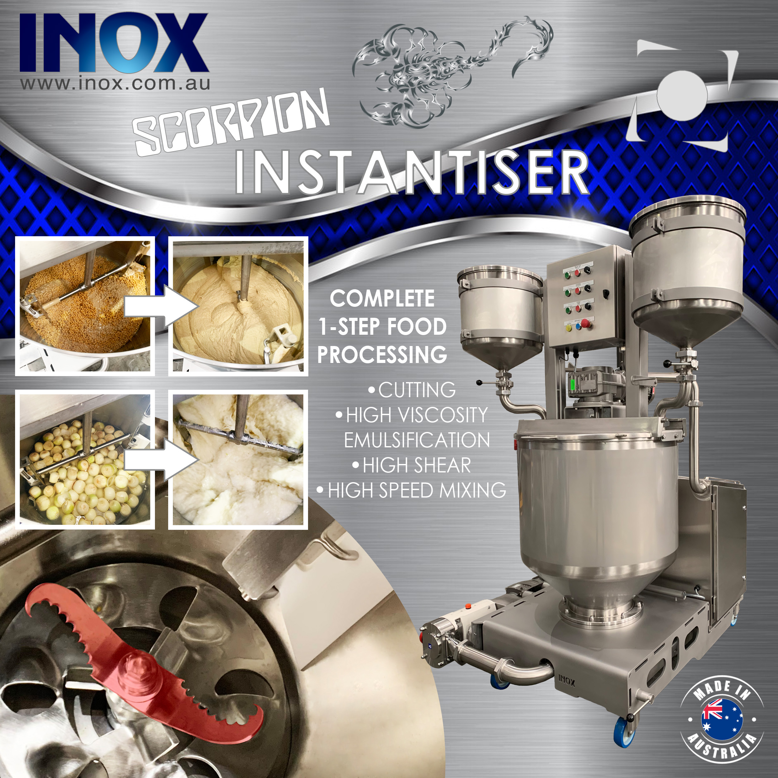 New Product - INOX Scorpion Instantiser - Food Processing